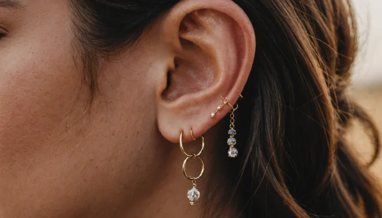 boucle d'oreille trois trous